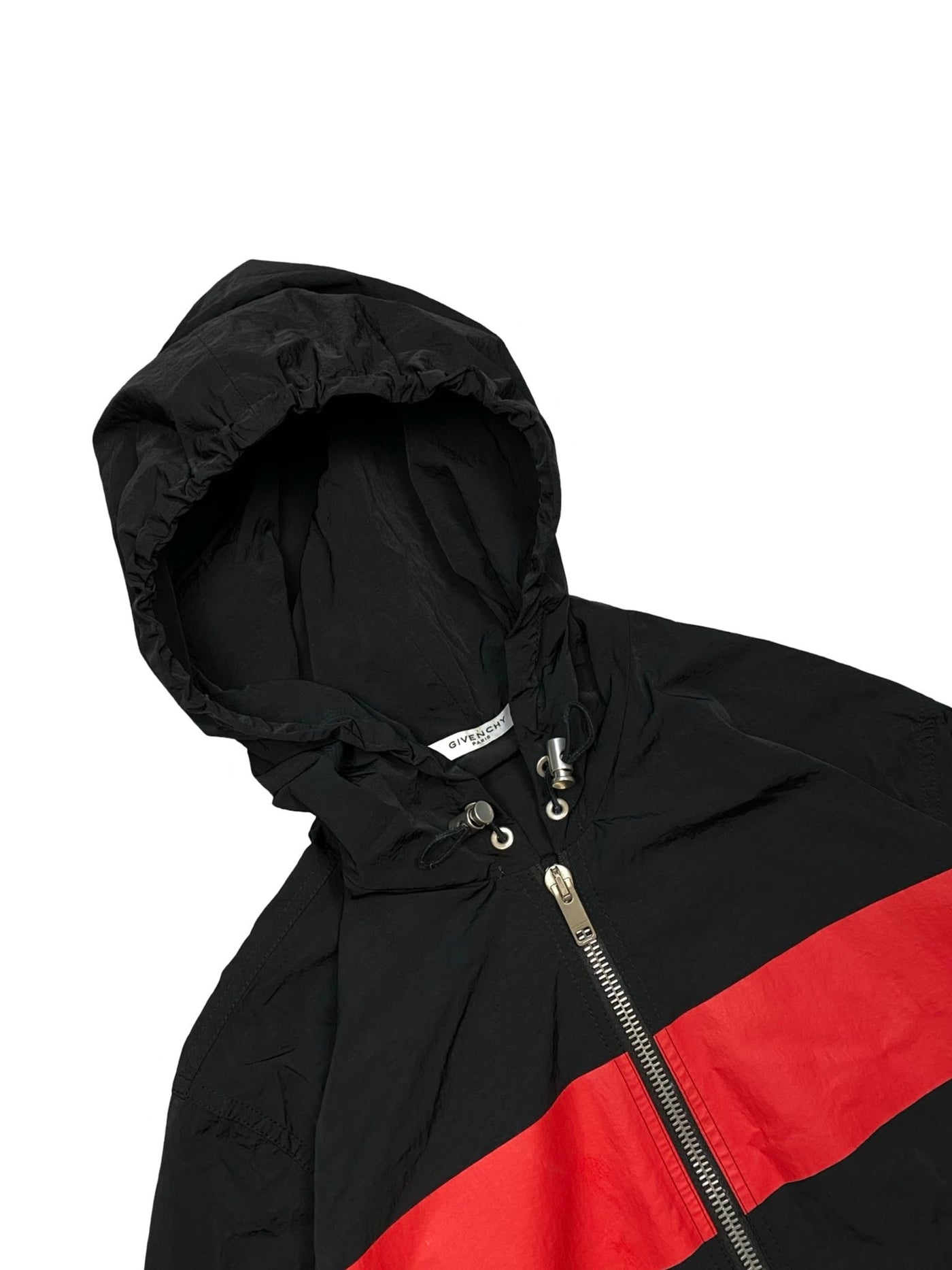 Givenchy Paris Windbreaker Black/Red Excellent (Large)