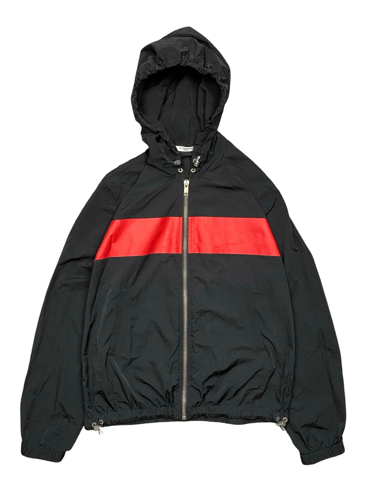 Givenchy Paris Windbreaker Black/Red Excellent (Large)