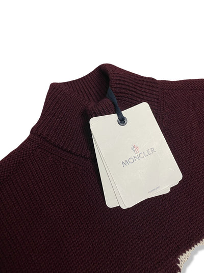 Moncler Maglione Tricot Sweater Burgundy New (Medium)