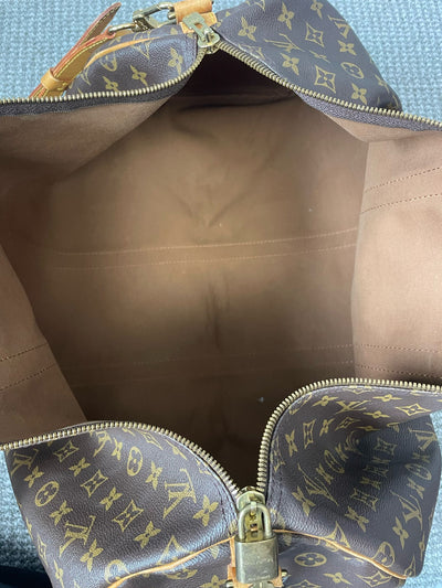Louis Vuitton Monogram Bandouliere Coated Canvas Keepall 55
