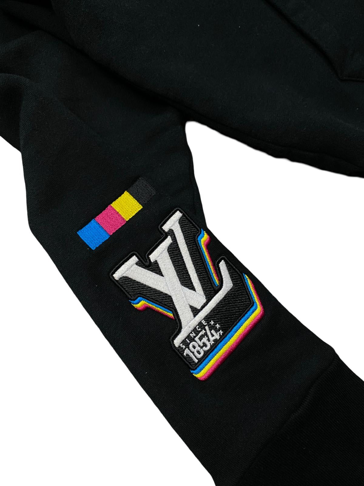 Louis Vuitton Jazz Multi Logo Hoodie Black Excellent (Large)