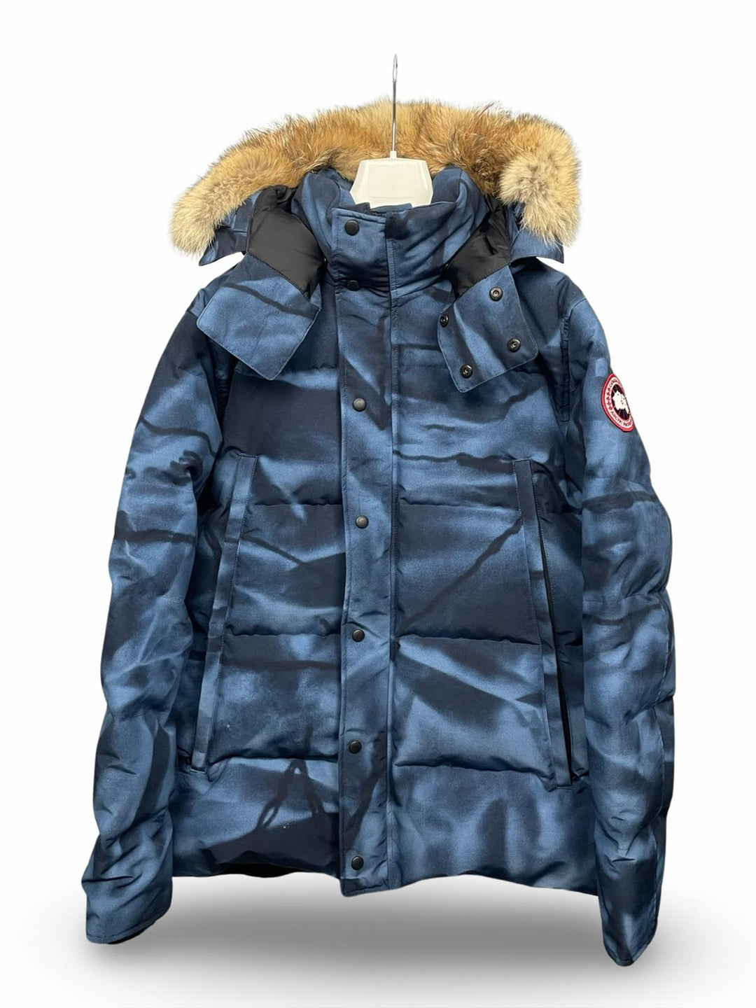 Blue camo canada goose coat best sale