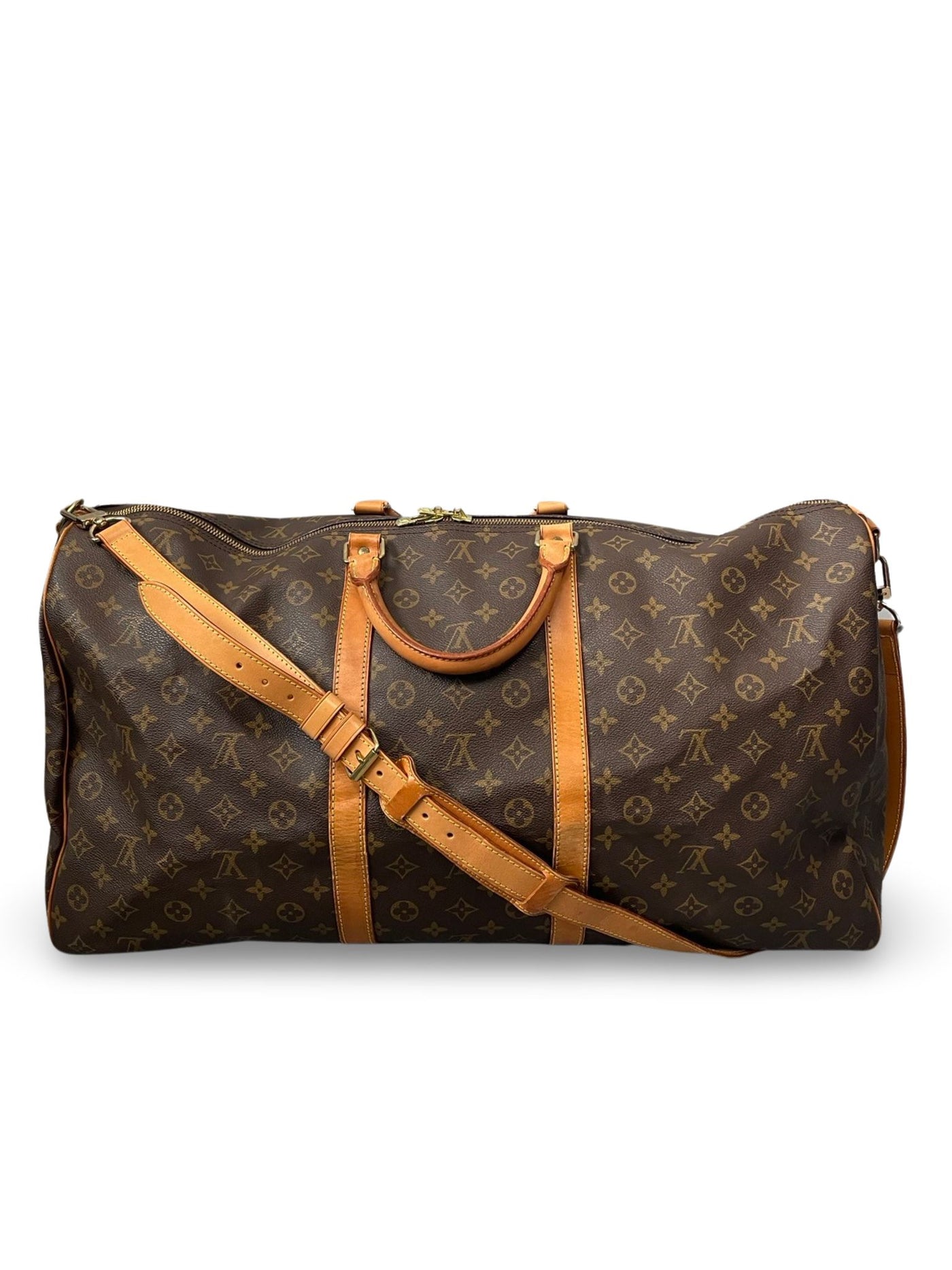 Louis Vuitton Monogram Bandouliere Coated Canvas Keepall 60