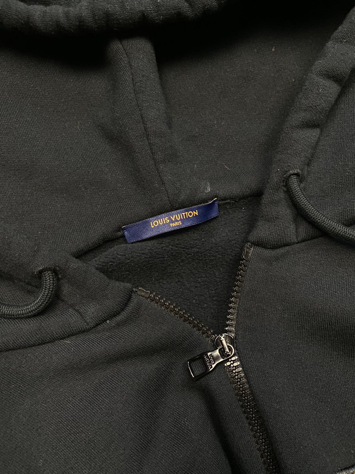 Louis Vuitton Jazz Multi Logo Hoodie Black Excellent (Large)