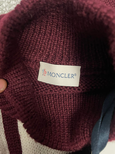 Moncler Maglione Tricot Sweater Burgundy New (Medium)