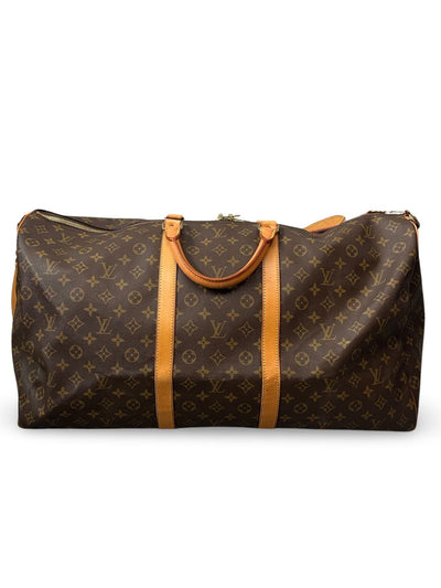 Louis Vuitton Monogram Bandouliere Coated Canvas Keepall 60