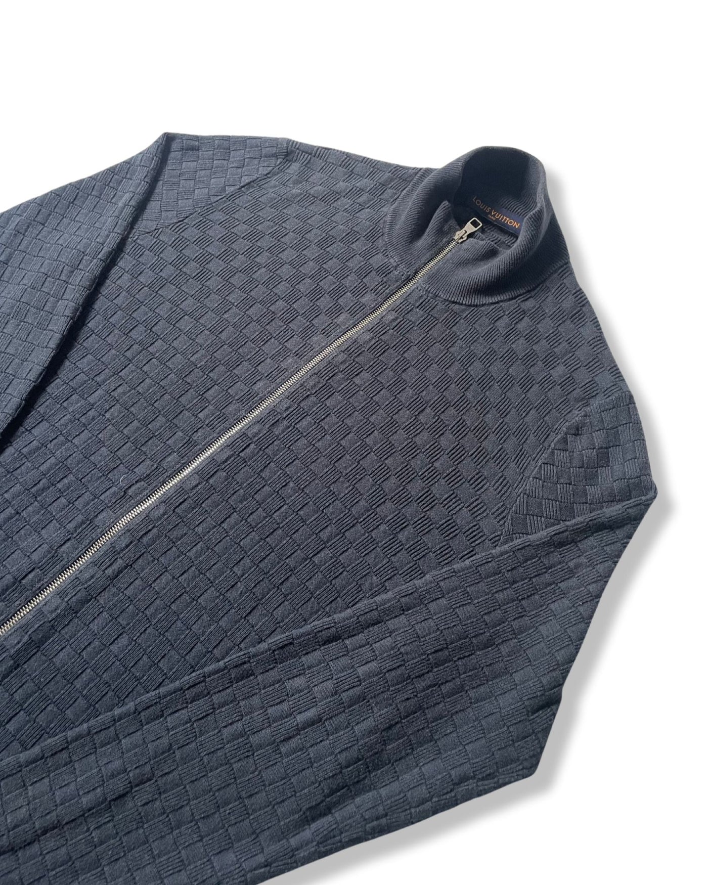 Louis Vuitton Damier Signature Zip-Through Cardigan Dark Night Blue. Size 3L