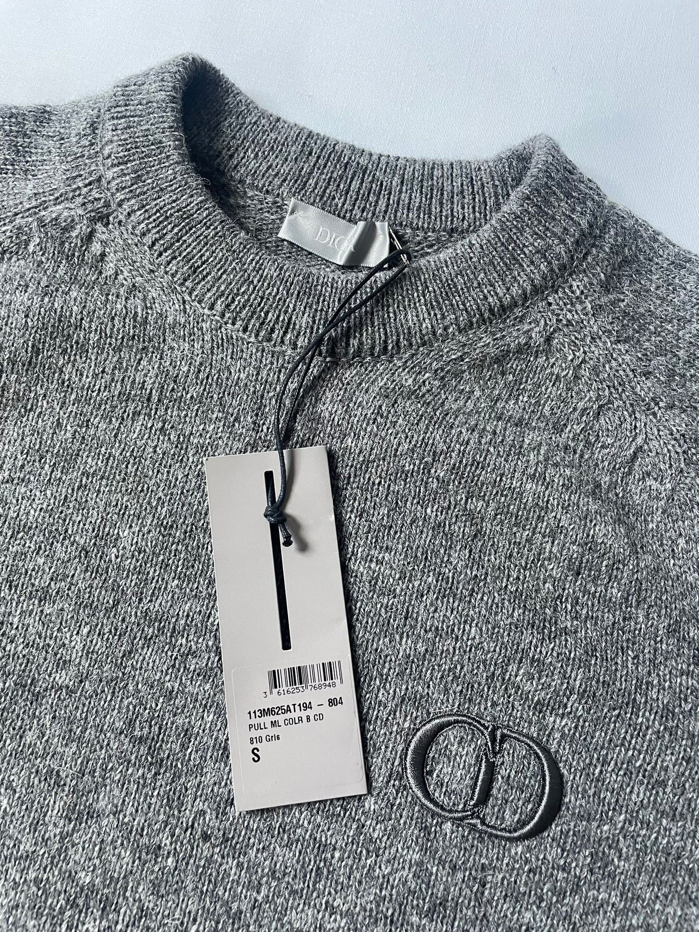 Dior CD Icon Wool Sweater Grey New (Small)