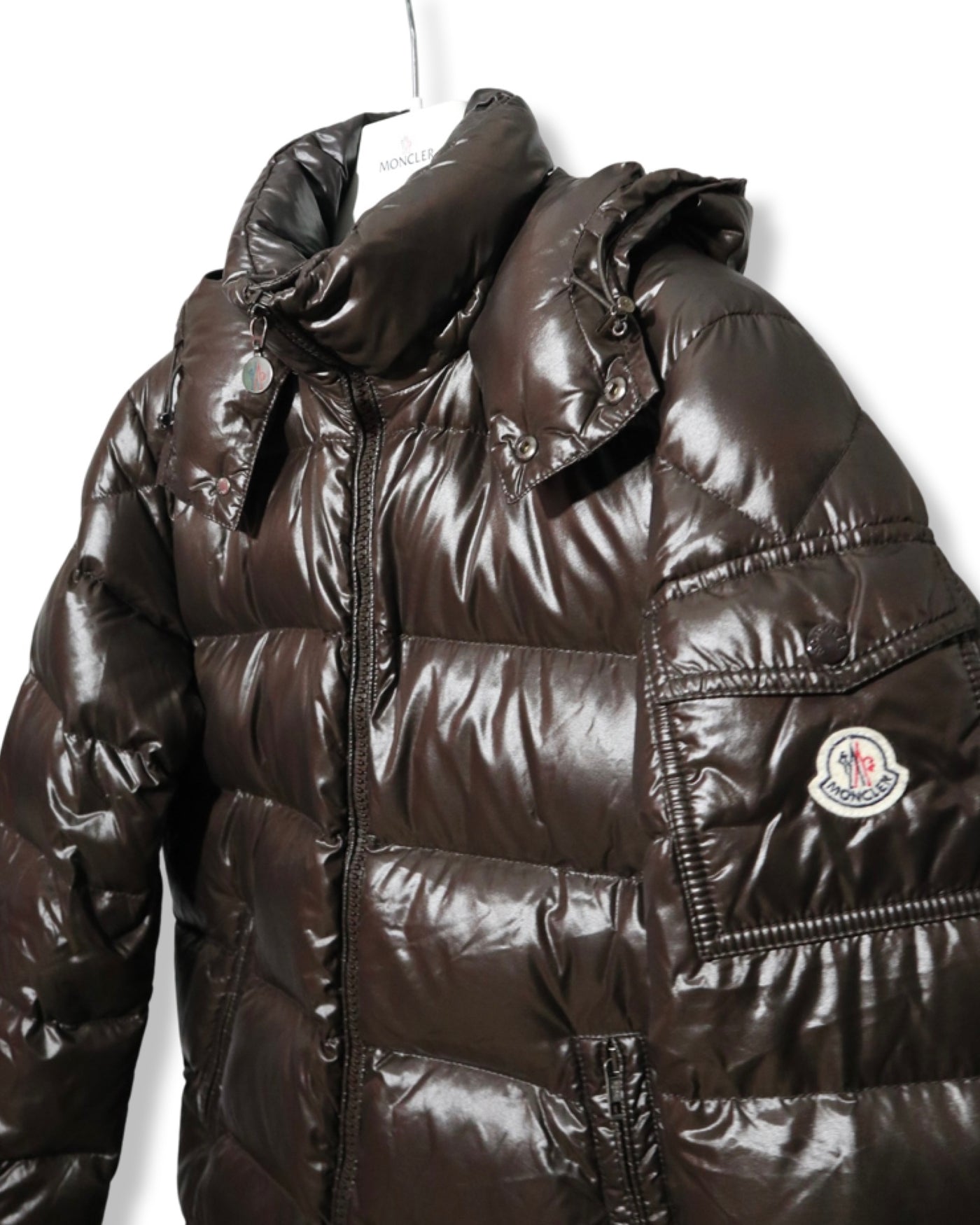 Moncler Maya Down Jacket Brown Very Good (1)