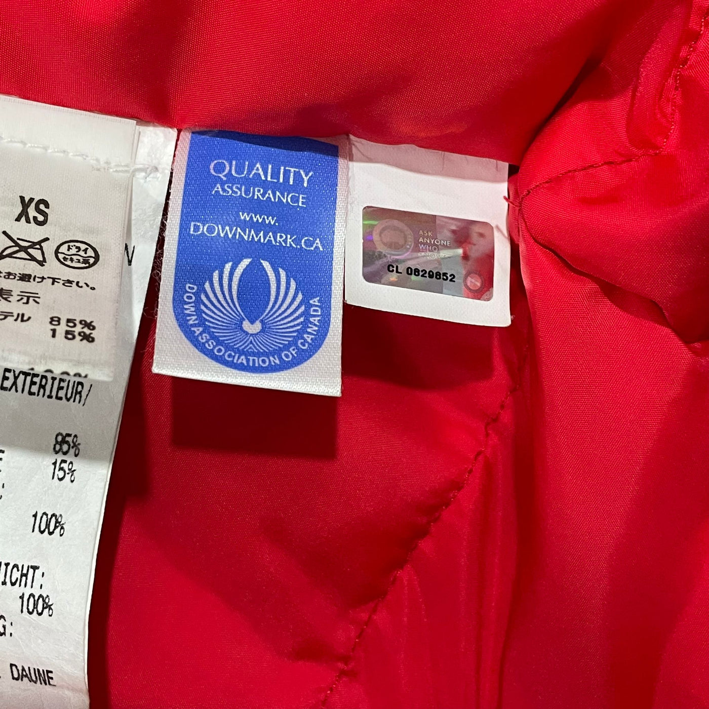 Canada goose quality outlet assurance tag