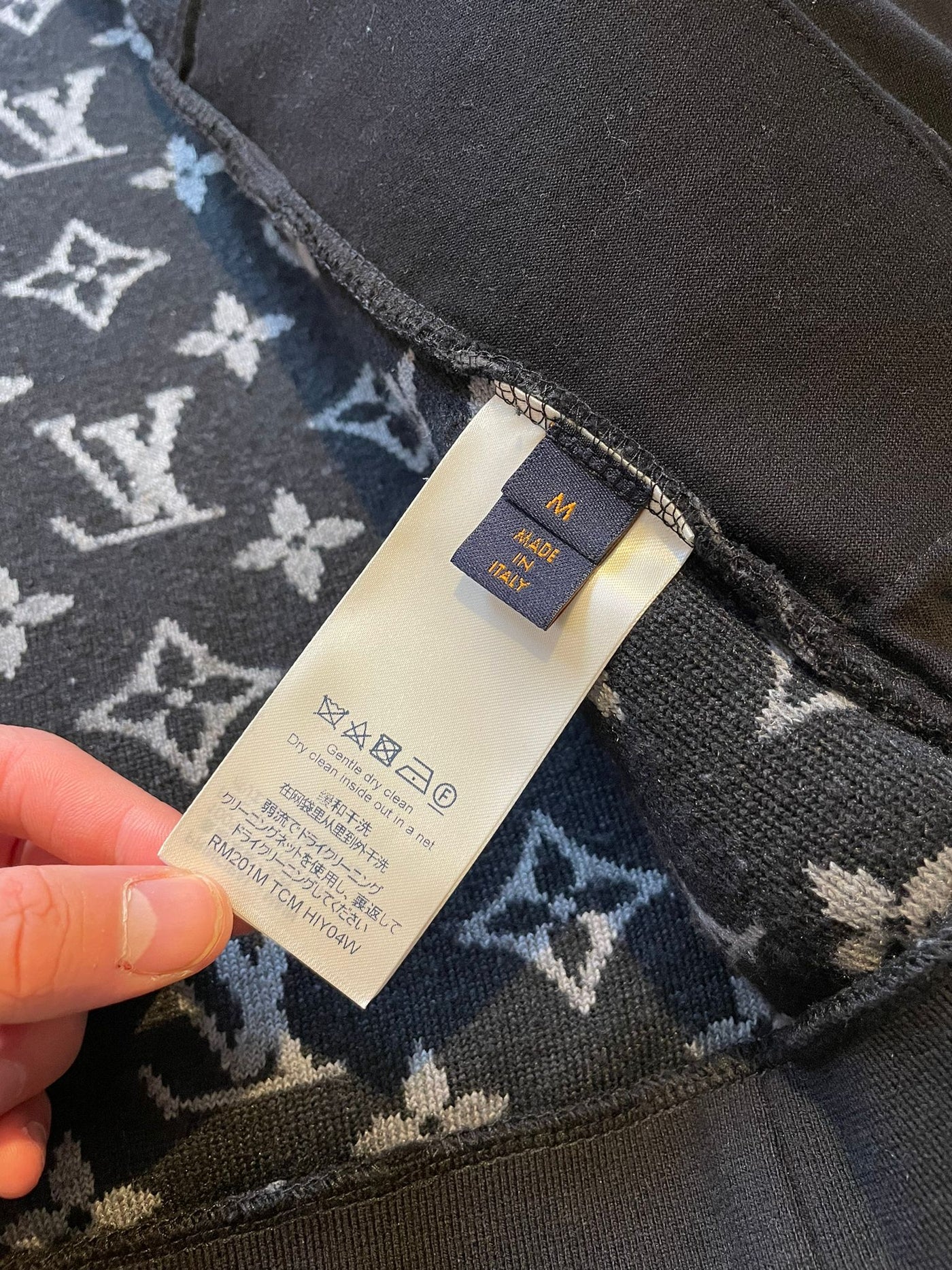 LOUIS VUITTON LV Monogram Jacquard Fleece Zip-Through Jacket Blue 1A8E -  KICKS CREW