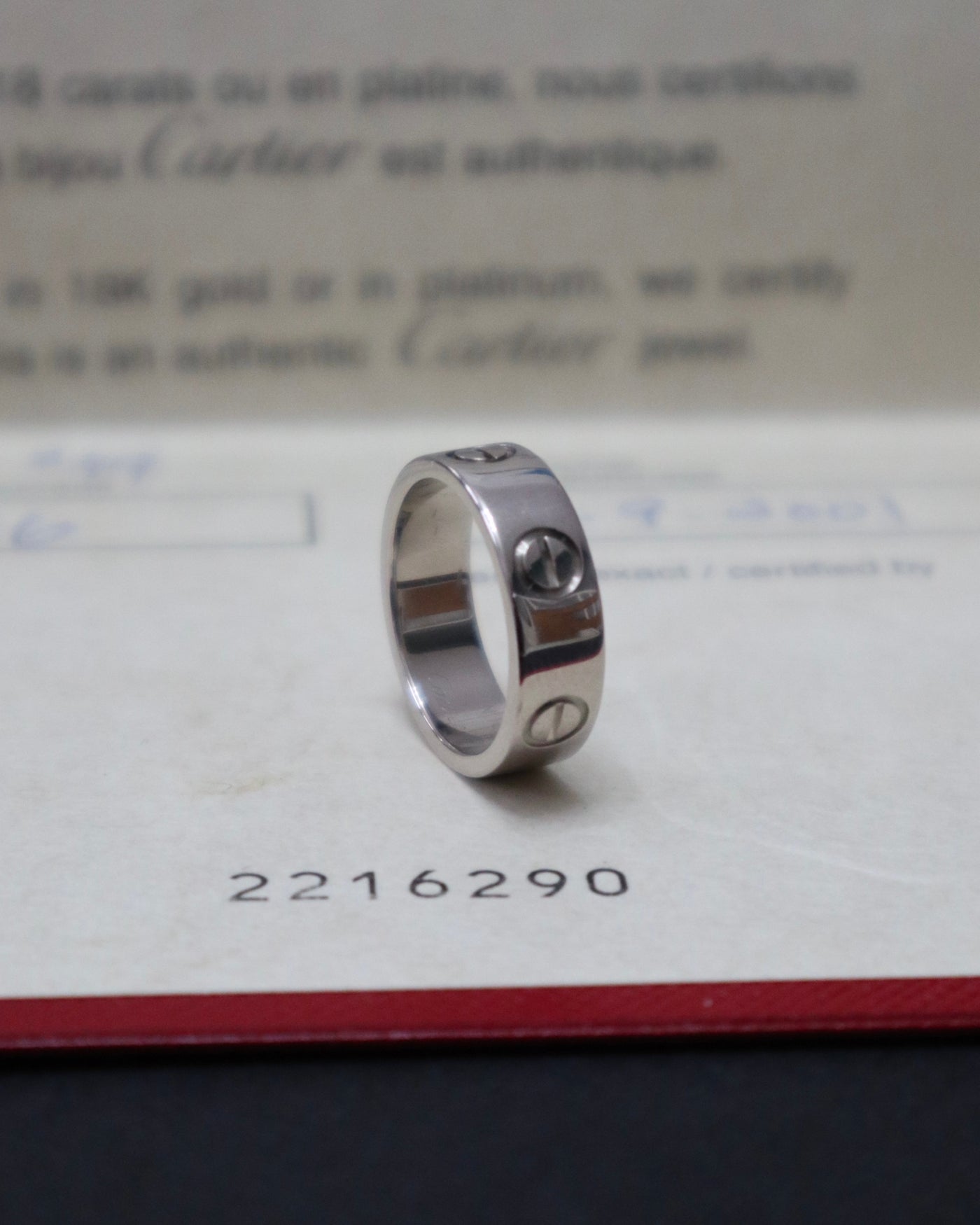 Cartier Love Ring 750 18K White Gold (49mm)